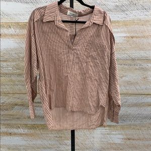 Collared LS shirt with pucker & dressmaker details